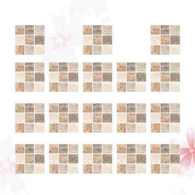 Brown Stick on Wall Tiles Self Adhesive Floor 3d Wallpaper
