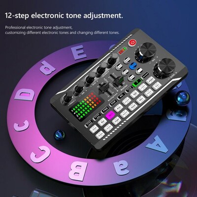 F998 Multi-functional Sound Card 16 Sound Effects Noise Redu