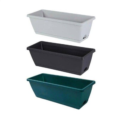 2x Window Box Planter Planter Boxes Rectangular Decoration