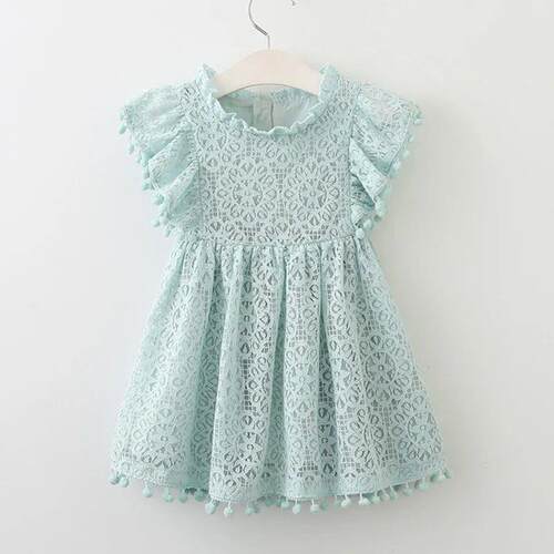 Girls lace dress elegant princess party dress summer little