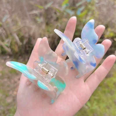 Hairpin Womens Back of Head Colorful tic Acid Butterfly Cli