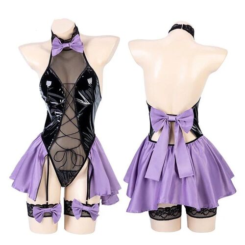 Genshin Impact Fischl Cosplay Halloween Maid Dress Nightwear