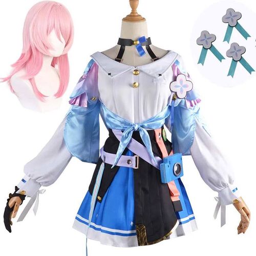 March th Cosplay Costume  Big Size March th Dress Wig Role