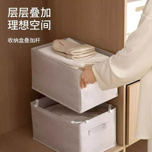 Open-top storage box with stackable snap-on right-angle stor