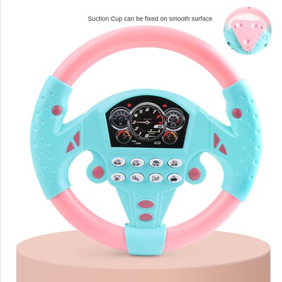 Simulate Driving Car Copilot Steering Wheel Eletric Baby Toy