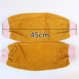 劳保耐磨焊工焊接耐高温皮袖 全牛皮电焊烧焊防护袖 防刺护袖