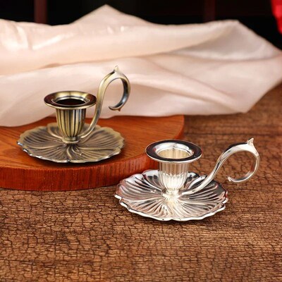 European Style Candlestick Valentines Day Handheld Candle Ho