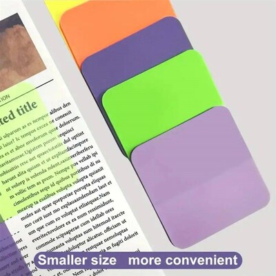 160 Sheets 8 Colors Sticky Notes Notepad Transparent Clear S