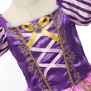 Disney Girls Rapunzel Princess Dress Costume for Girl Kids C