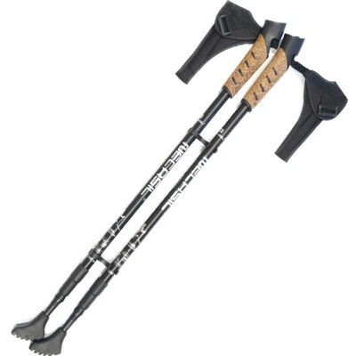 2Pcs Hiking Walking Sticks Anti Shock Trekking Poles Nordic