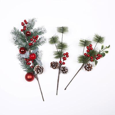 New Christmas Decorations Pine branches Pinecone scene setup