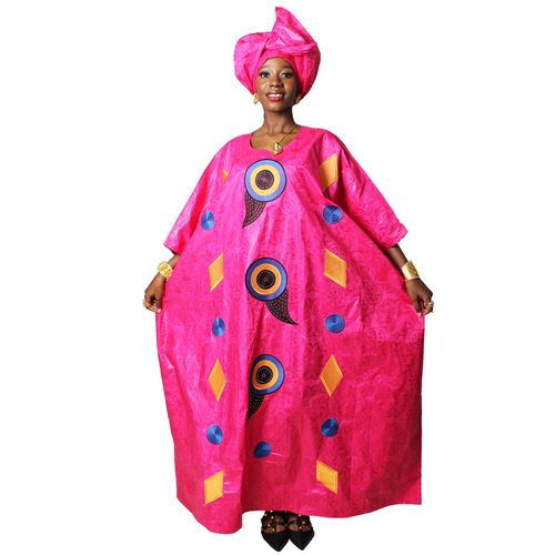 African Dresses For Women Bazin Riche Embroidery Long Dress