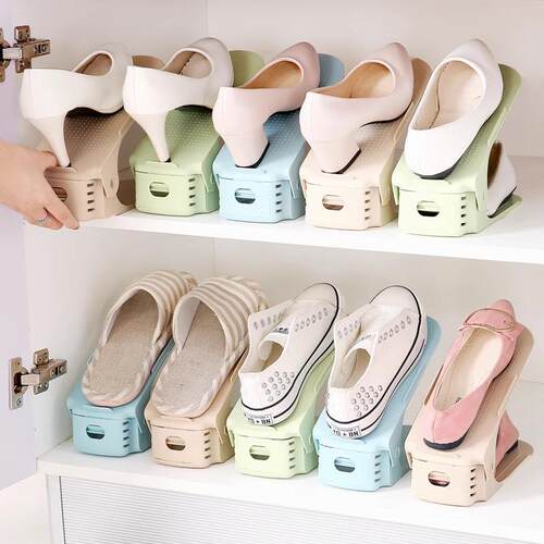 Double-layer shoe organizer, simple and practical for home b