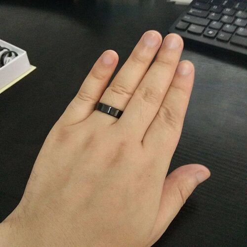 rendy Stainless Steel Black Rings for Women Wedding Rings Me