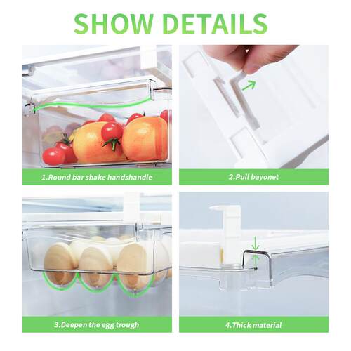 Kitchen Fruit Food Storage Box Plastic Clear Fridge Organize