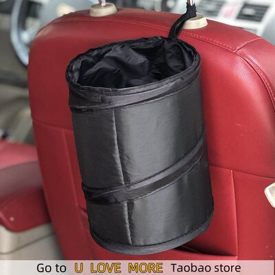Black Car Trash Can Pack Bag Waterproof Car Trash Bag for Li