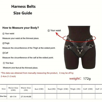 Women Goth harness Leg Harness Pu Leather Studded Decor Harn
