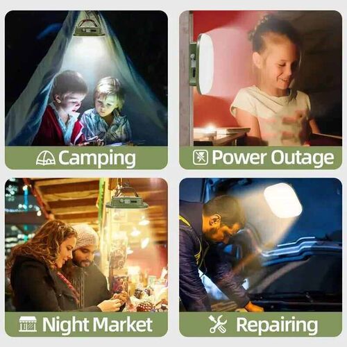 Rechargeable Camping Light Outdoor Tent Light Magnetic Sucti