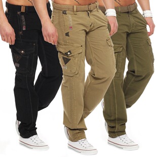 Mens work pants autumn and winter mens Khaki Multi Pocket