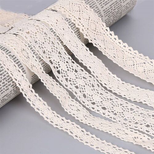 5 Yard/lot Ivory Color Patchwork Cotton Crocheted Lace Ribbo