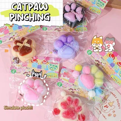 Mochi Taba Squishy NEW Fidget Toy Mini Kawaii Plush Cat Paw