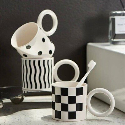 Korean Style Fatty Mug Design Splash Ink Plastic Cup Spot