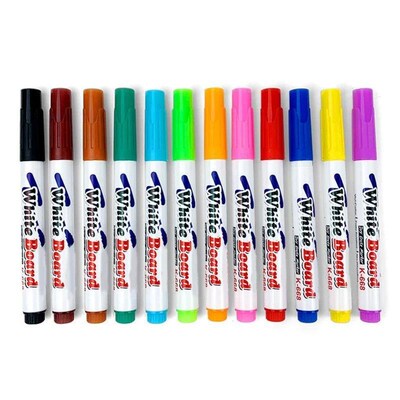 12 Pcs Colorful Markers Erasable Whiteboard Markers Colored