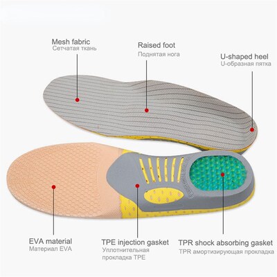 Orthopedic Insoles Orthotics Flat Foot Health Sole Pad For S