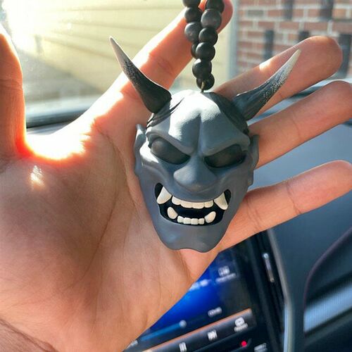 Samurai Kabuto Helmet Hannya Japanese Oni - Car Rear View Mi