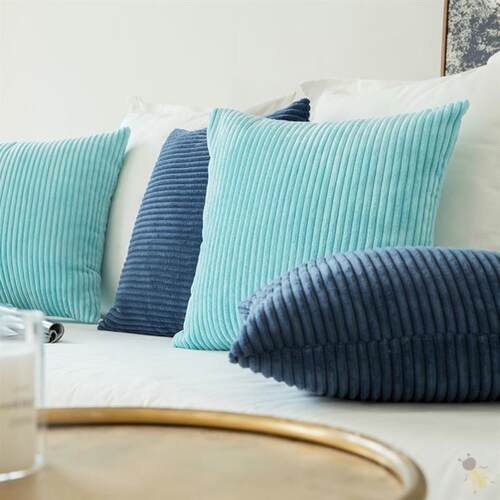 Nordic sofa pillow cushion cover corduroy striped pillowcase