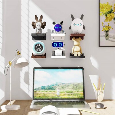 4-Pack Small Floating Shelves for Wall, Wood Shelf 5 Inch Di