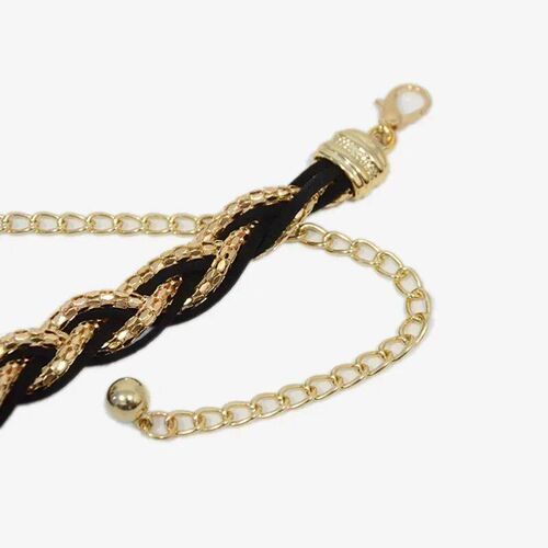 New Summer Ladies Fashion Sweet Metal Chain Braided Thin Wai