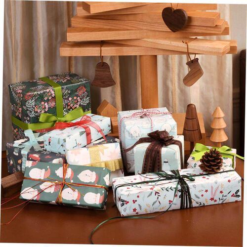 5 pieces gift wrapping paper roll present wrapper礼物包装纸