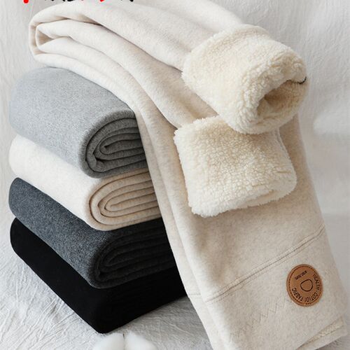 Womens Warm Leggings Soft with Fleece Thermal Pants Gray Hi
