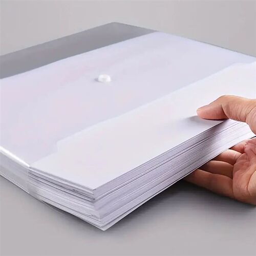 5PCS plastic envelope, transparent reusable plastic envelope