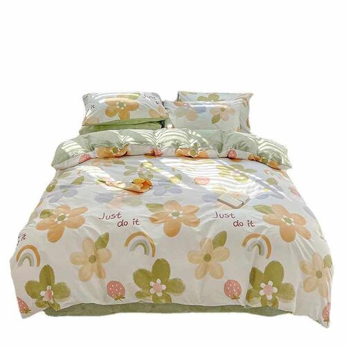 Cotton Four-piece Set Ins Flower Quilt Cover Cotton Bed Shee