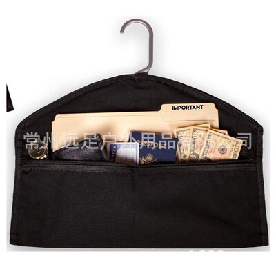 Hidden Security Pouch with Hook Fits Hanging Clothes Pockets