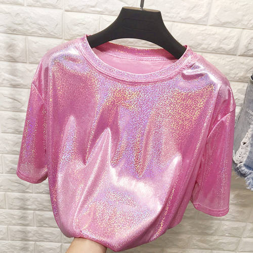 New summer retro style stylish bright silk woman  shiny loos