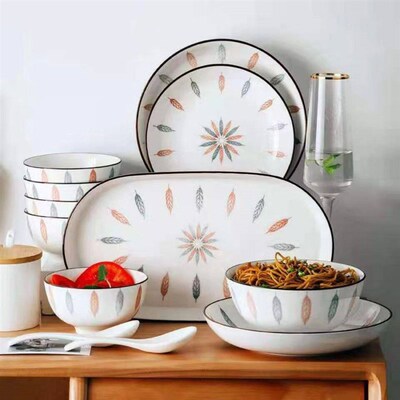 Jingdezhen Ceramic Dish Household Simple Noodle Bowl Soup Bo