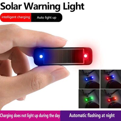 Solar warning light car rear collision prevention free breat