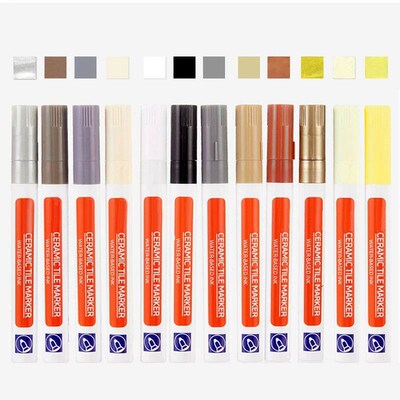 White Waterproof Tile Marker Grout Pen Wall Seam Pen 12Color