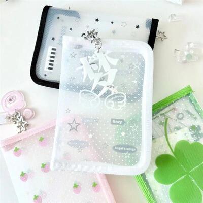 A6 Size Cute Stationery Storage Folder File PP Twill Zipper
