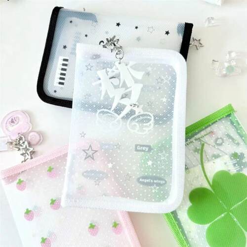 A6 Size Cute Stationery Storage Folder File PP Twill Zipper