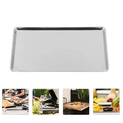 Stainless Steel Rice Noodle Dish Snack Plate Steak Food
