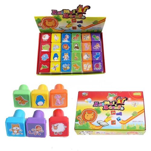 Self-ink Alphabet Stamps 24 Pcs Letters Round Stamp Number P