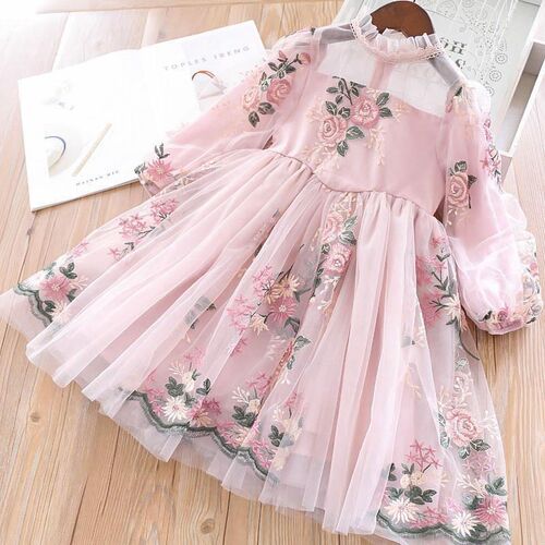 Elegant Flower Girls Dress Wedding Party Princess Dress Casu