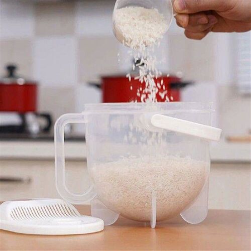 Rice Washing Strainer with Handle Rice Sieve Colander