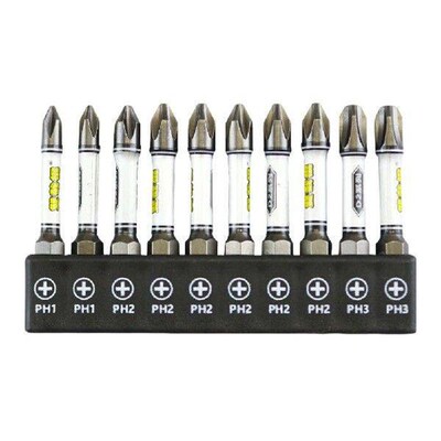10Pcs 1/4 Inch Magnetic Screwdriver Bit Set with Bit Holder