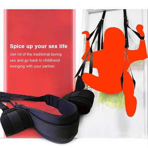 Adjustable Sex Swing Soft Material Straps Fetish Bandage Gam