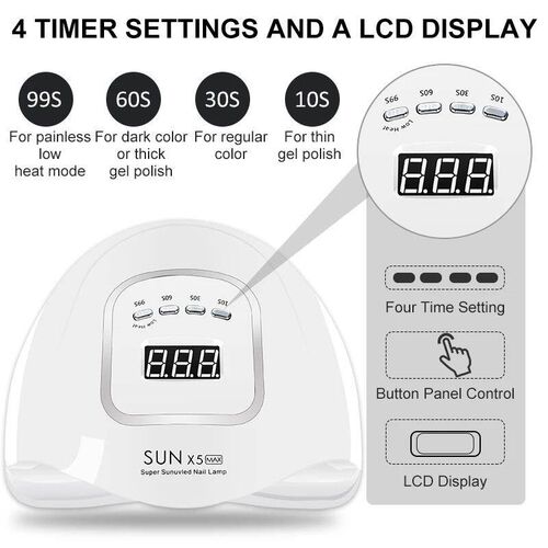 Nail Dryer Machine Professional Manicure Lamp 45 LEDs High P